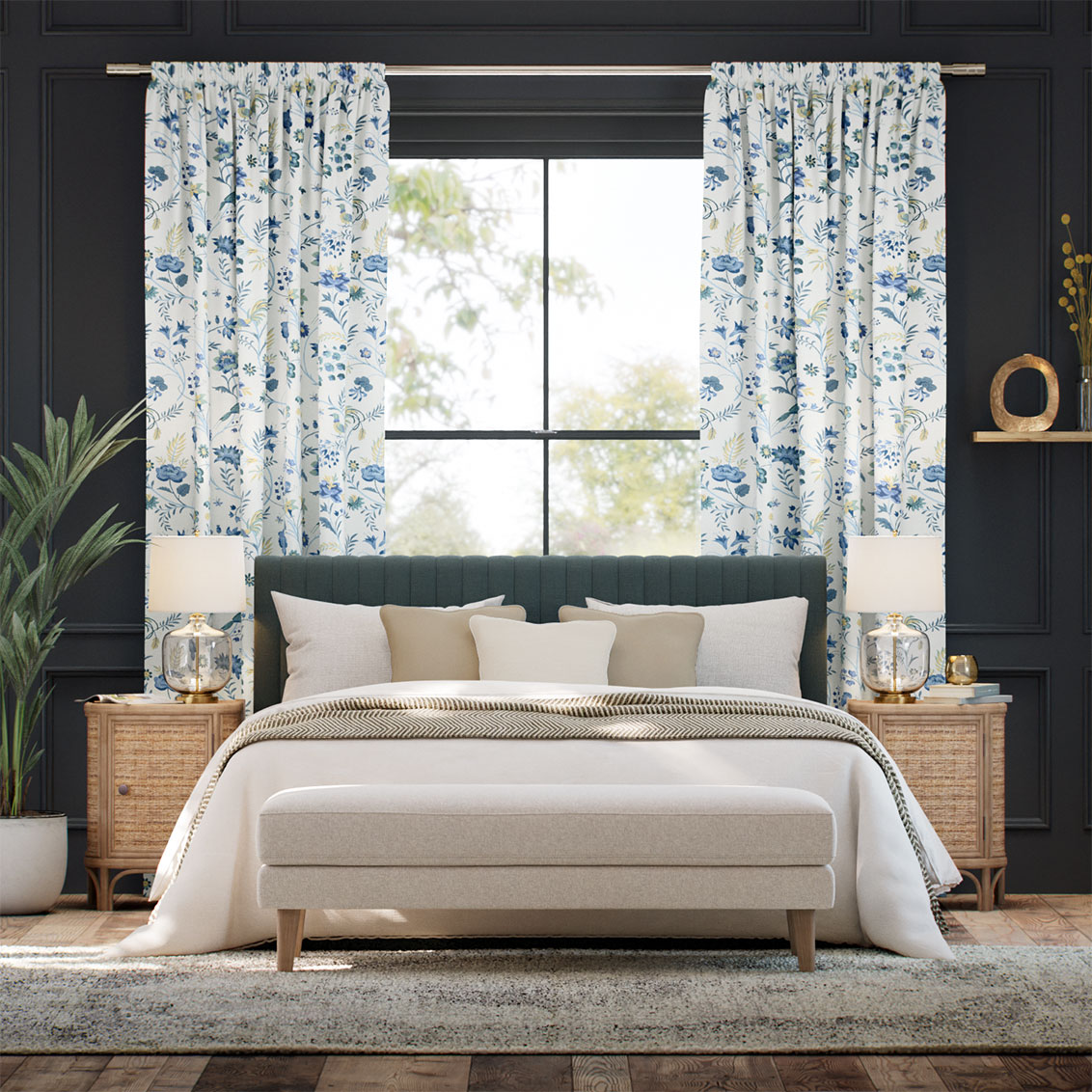 Songbird Blue Curtains