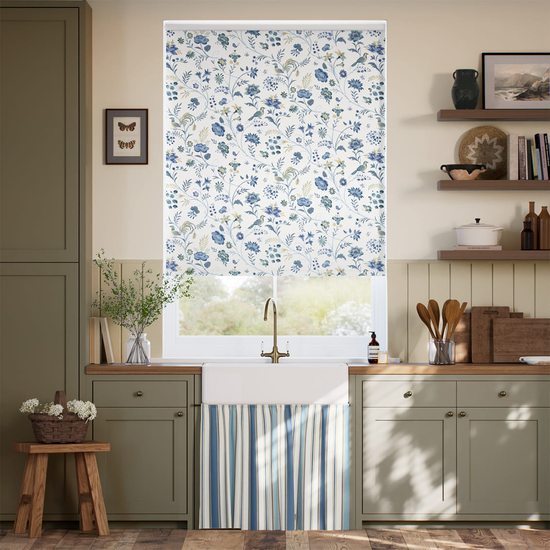 Songbird Blue Roller Blind