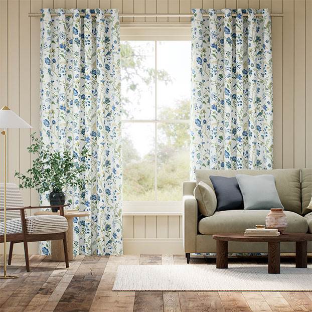 Songbird Blue & Green Curtains thumbnail image