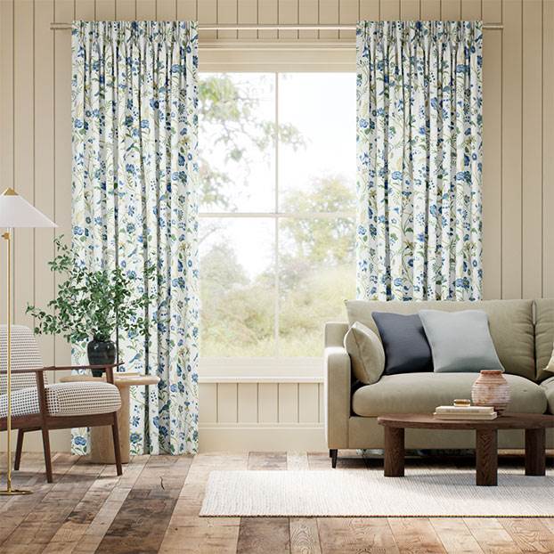 Songbird Blue & Green Curtains thumbnail image