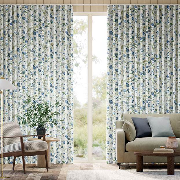 Songbird Blue & Green Curtains thumbnail image