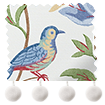 Songbird Pom-Pom Blue & Red Roman Blind sample image