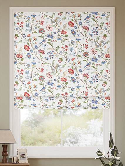 Songbird Blue & Red Roman Blind thumbnail image