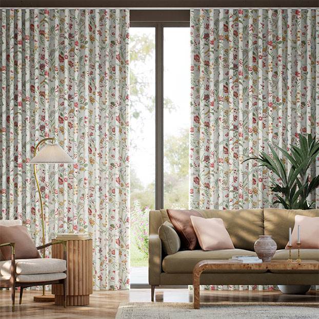 Songbird Green, Blush & Ochre Curtains thumbnail image