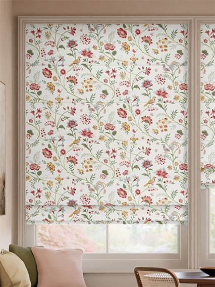 Songbird Green, Blush & Ochre Roman Blind thumbnail image