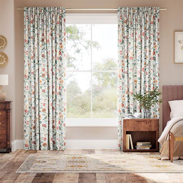 Songbird Teal & Spice Curtains thumbnail image