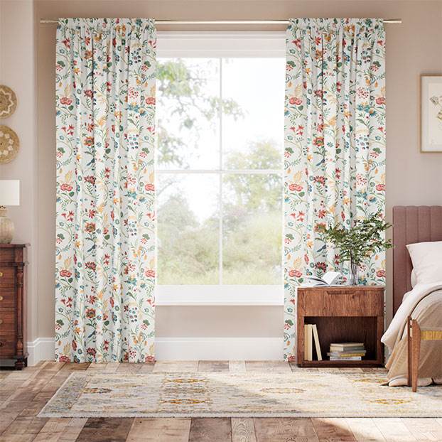 Songbird Teal & Spice Curtains thumbnail image