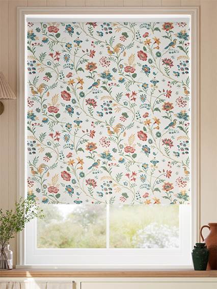 Songbird Teal & Spice Roller Blind thumbnail image