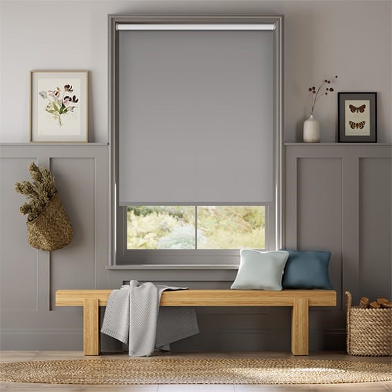 Electric Sorrento Blackout Gunmetal Grey  Roller Blind