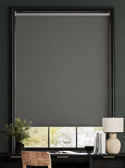 Chromium Thermal Blackout Slate Roller Blind thumbnail image