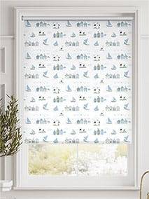 Splash Blackout Beach Hut Blue Roller Blind thumbnail image