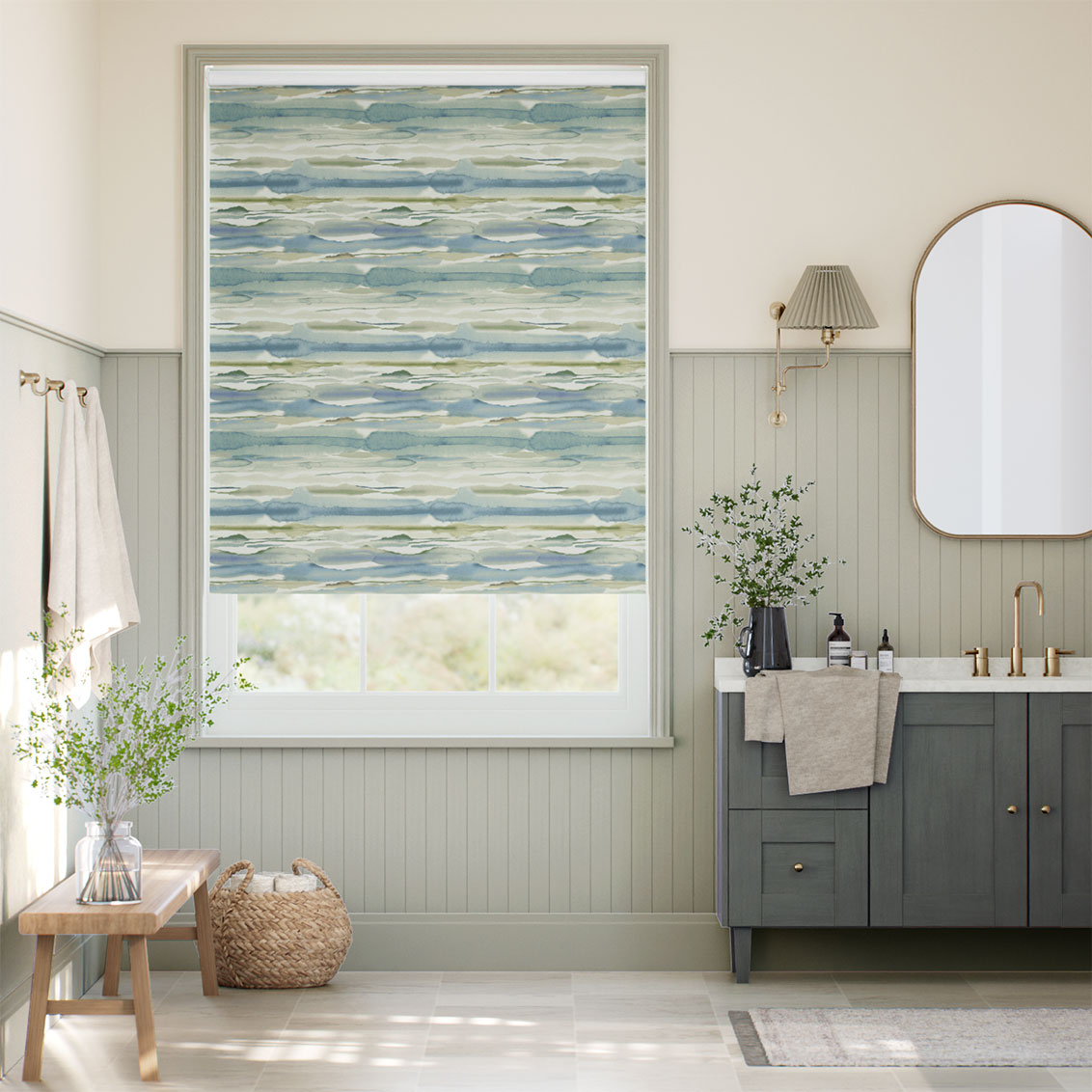 Splash Blackout Amari Seaspray Roller Blind