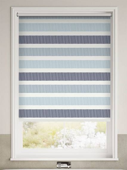 Splash Blackout Cardigan Stripe Blue Horizon Roller Blind thumbnail image