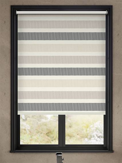 Splash Blackout Cardigan Stripe Stone Roller Blind thumbnail image