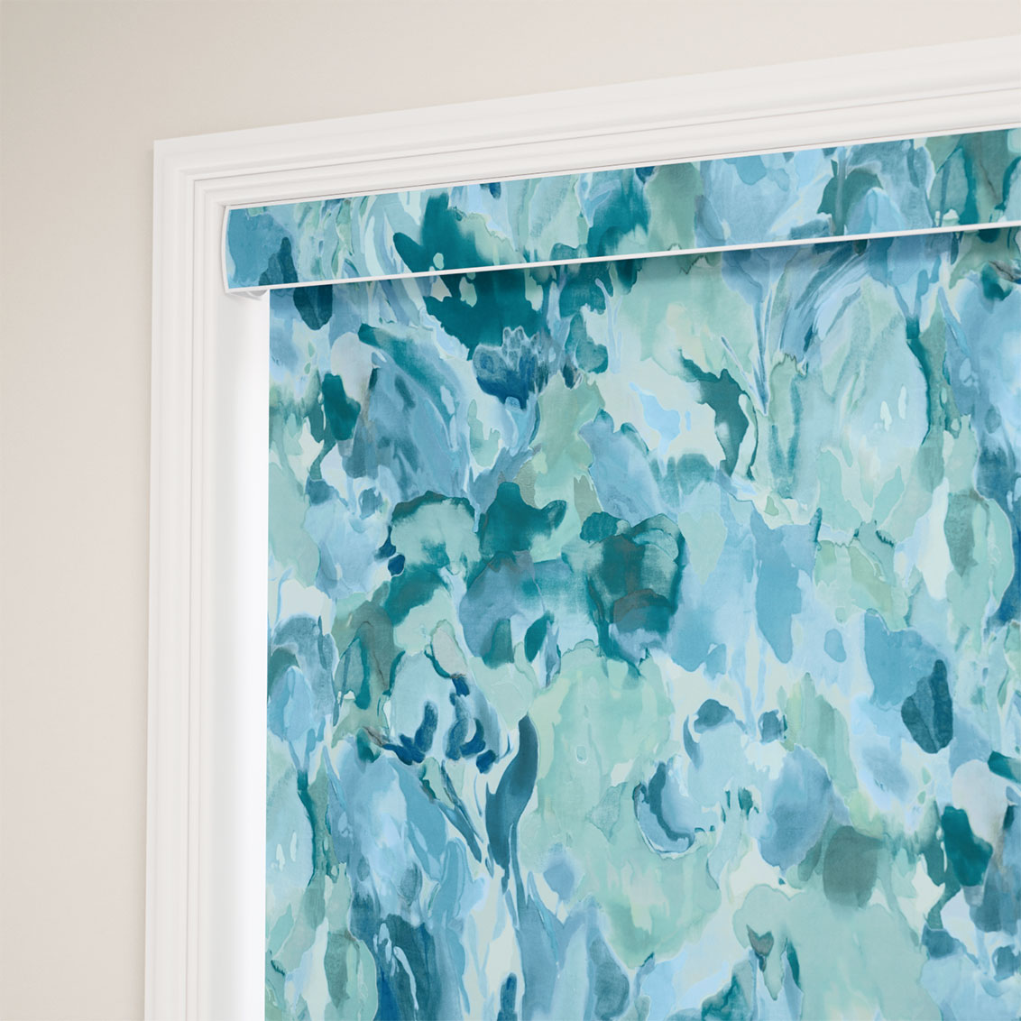 Splash Blackout Foresta Azure Pacific Roller Blind