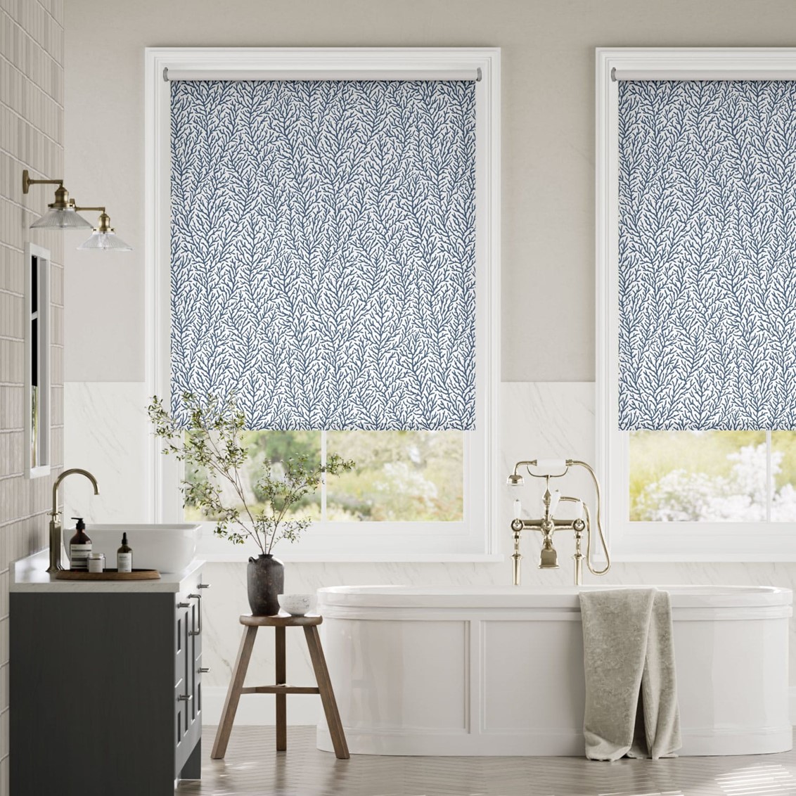 Splash Blackout Marina Denim Roller Blind