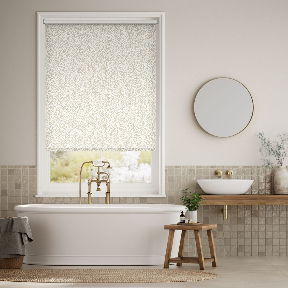 Splash Blackout Marina Linen Roller Blind