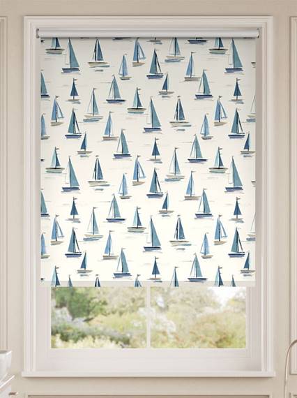 Splash Blackout Sail Away Sky Blue Roller Blind thumbnail image