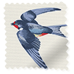 Twist2Go Splash Blackout Swallows and Swifts Blue Roller Blind swatch image