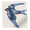 Splash Blackout Swallows and Swifts Blue Roller Blind swatch image