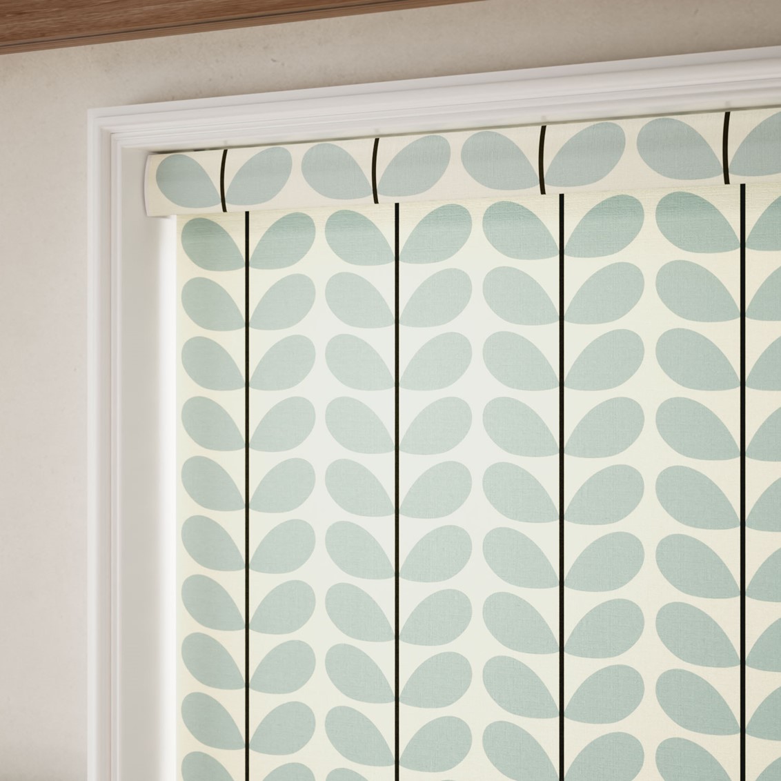 Splash Blackout Two Colour Stem Powder Blue Roller Blind