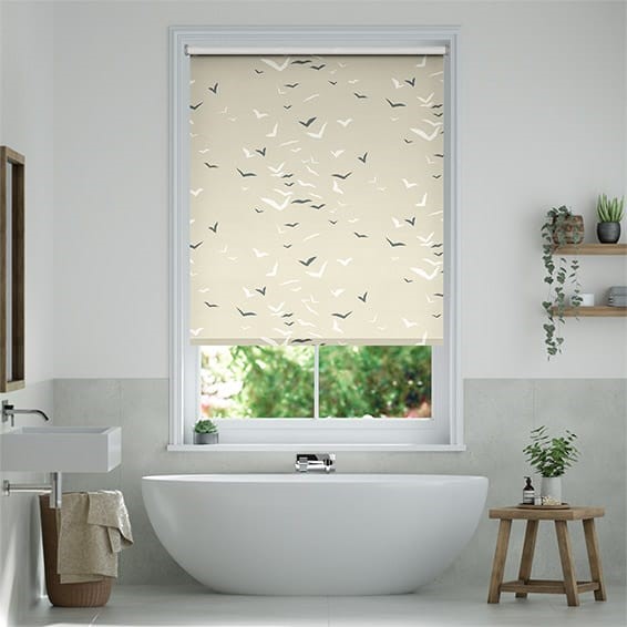 Splash Blackout Flight Linen Roller Blind