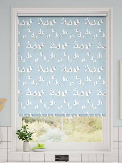 Splash Blackout Gulls Blue Haze Roller Blind thumbnail image