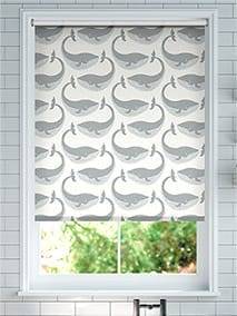 Twist2Go Splash Blackout Kids Whale of a Time Slate Roller Blind thumbnail image