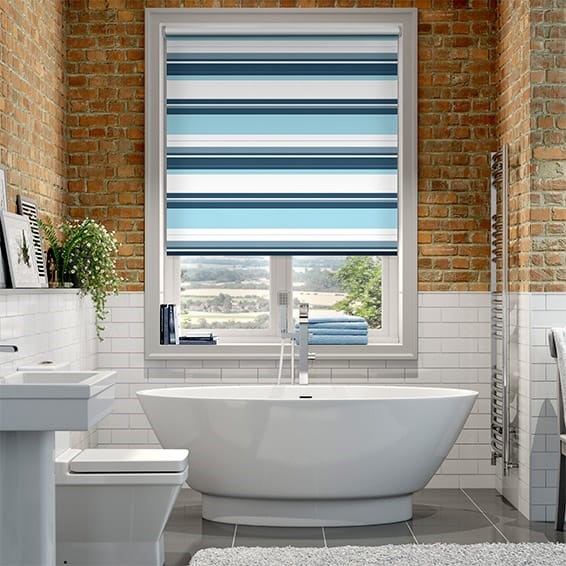 Splash Blackout Letterbox Blue Roller Blind