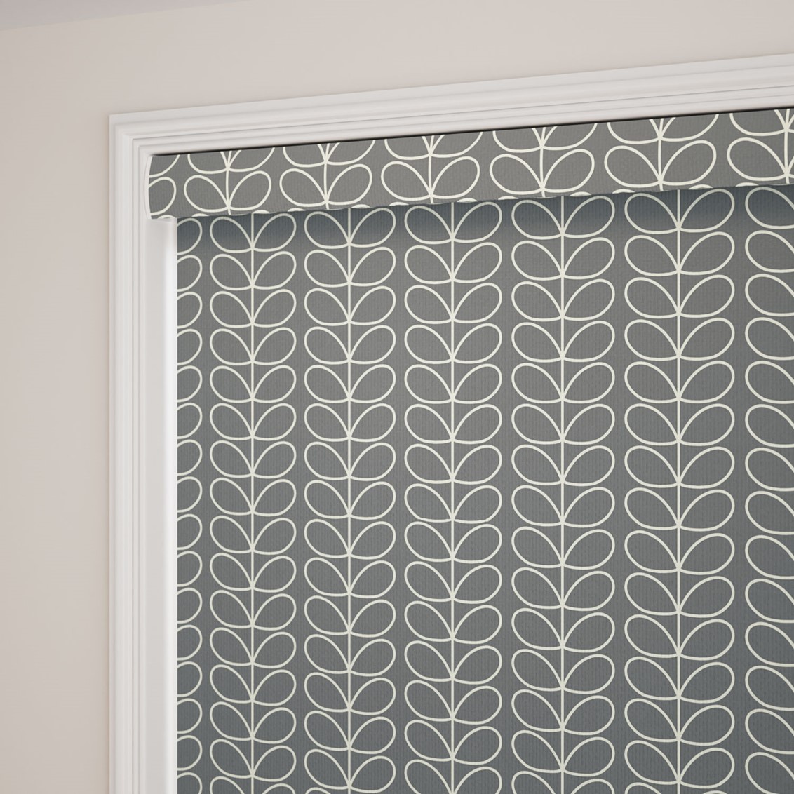 Splash Blackout Linear Stem Cool Grey Roller Blind