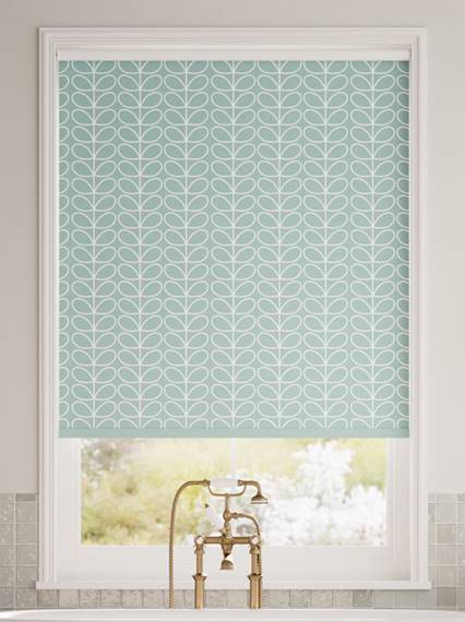 Splash Blackout Linear Stem Duck Egg Roller Blind thumbnail image