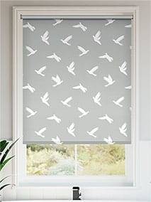 Splash Blackout Paper Doves Silver Roller Blind thumbnail image