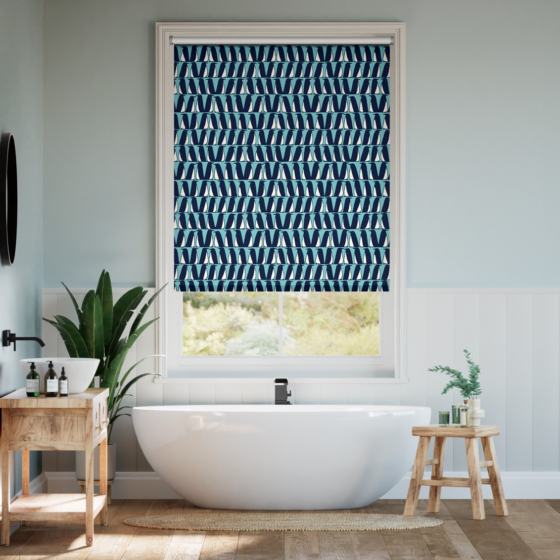 Splash Blackout Pedro Teal Roller Blind