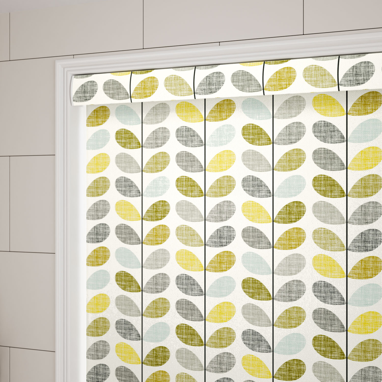 Splash Blackout Scribble Stem Seagrass Roller Blind