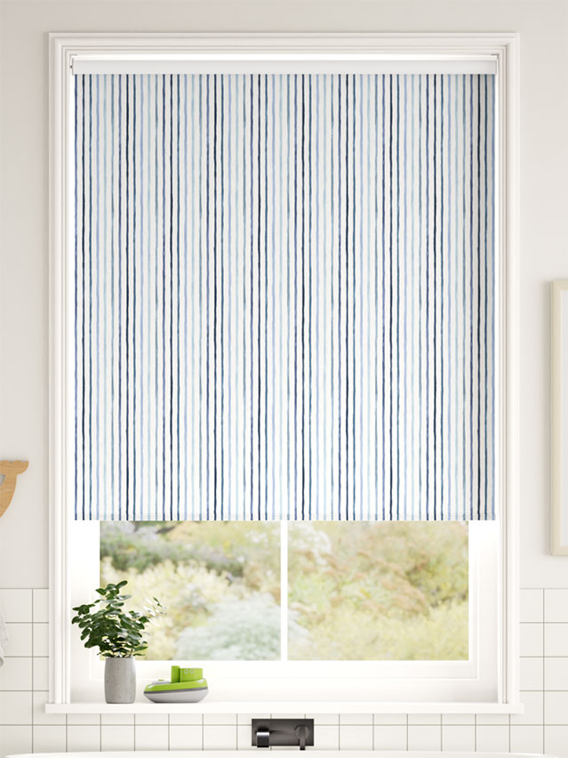 Splash Blackout Suki Stripe Frost Roller Blind thumbnail image