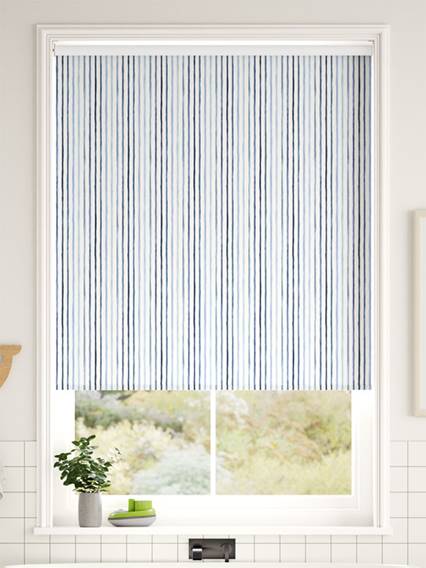 Twist2Go Splash Blackout Suki Stripe Frost Roller Blind thumbnail image