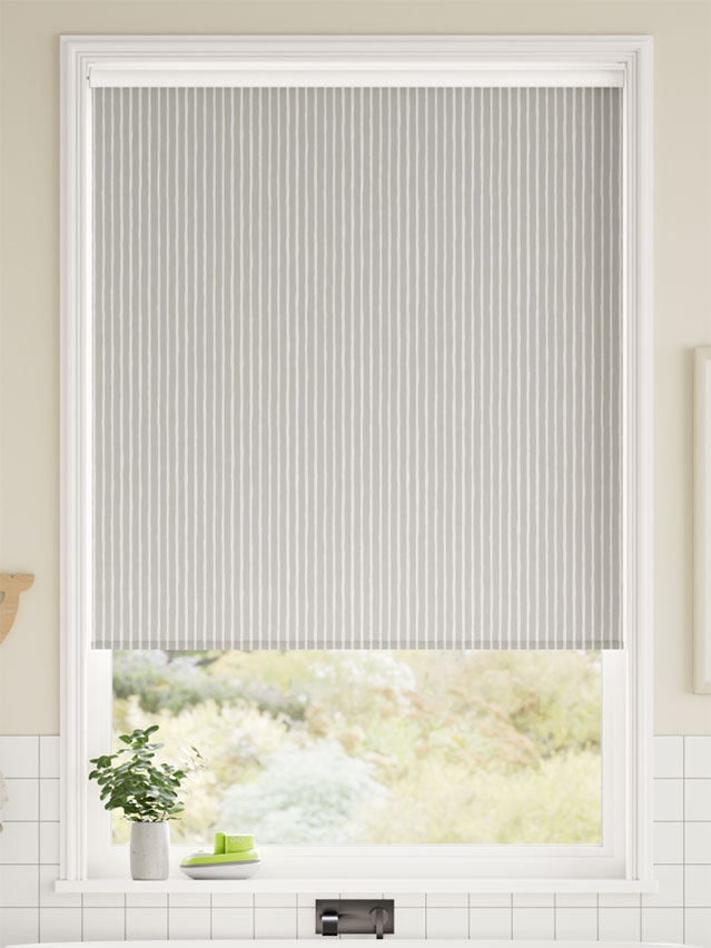 Splash Blackout Suki Stripe Grey Roller Blind thumbnail image