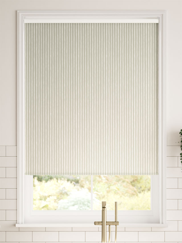 Splash Blackout Suki Stripe Stone Roller Blind thumbnail image