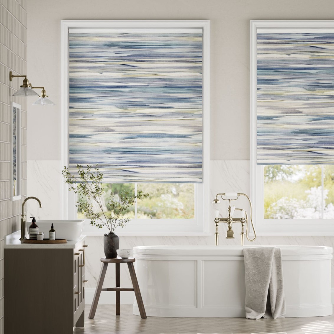 Splash Blackout Valerius Sapphire Roller Blind