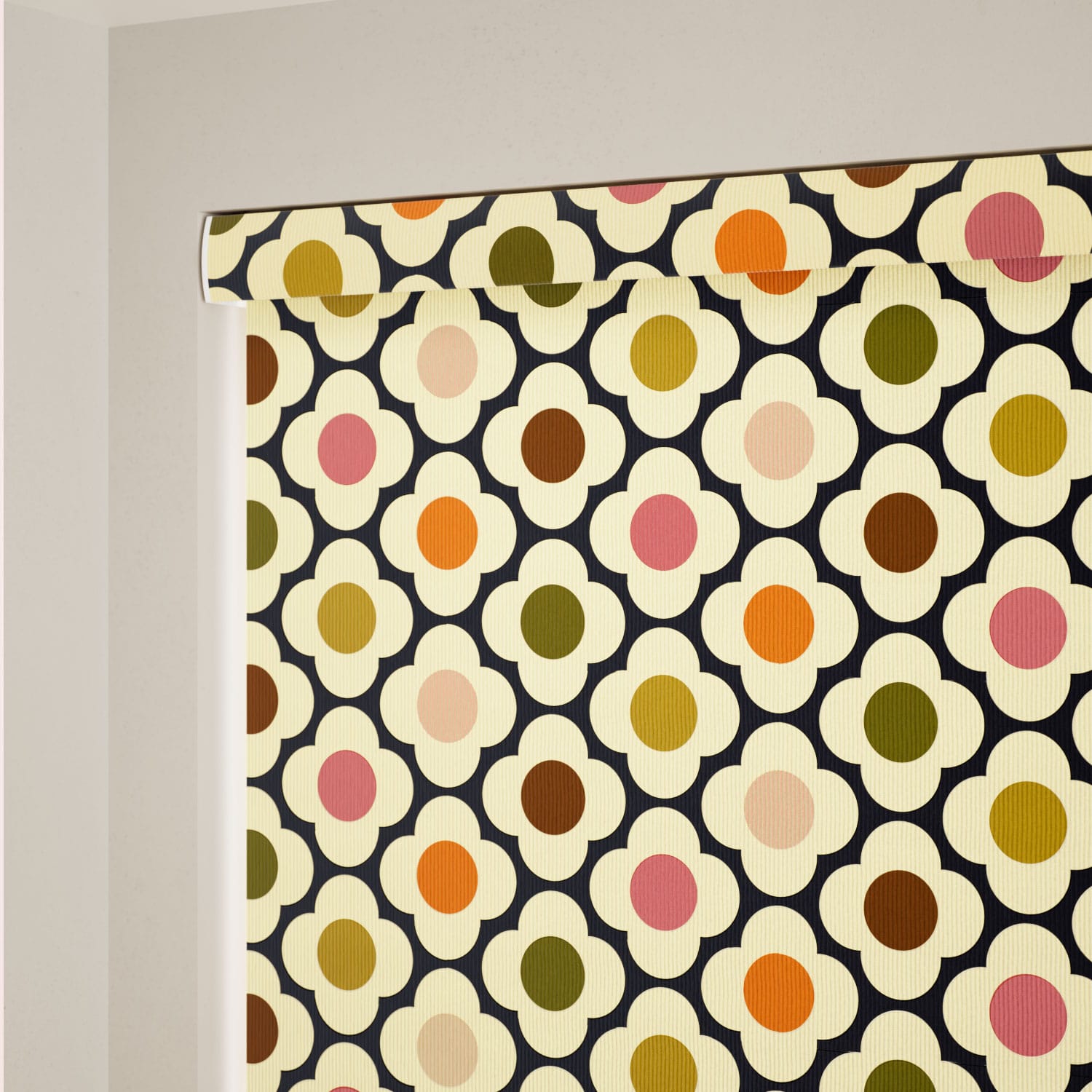 Spot Flower Red Multi Roller Blind