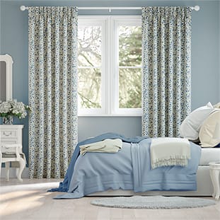 Spring Floral Blue Curtains thumbnail image