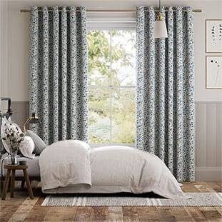 Spring Floral Blue Curtains thumbnail image