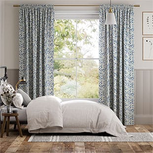 Spring Floral Blue Curtains thumbnail image
