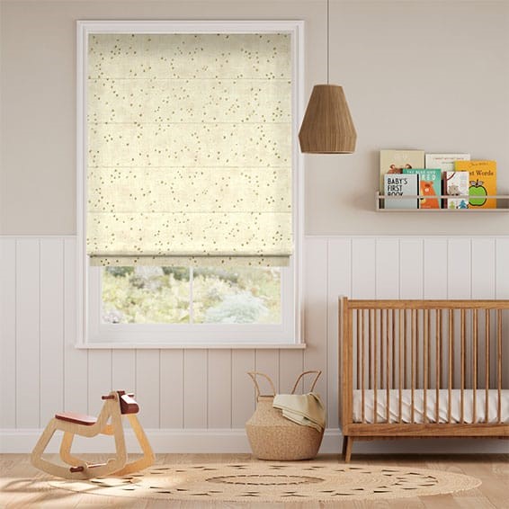 Star Gazing Cream & Gold  Roman Blind