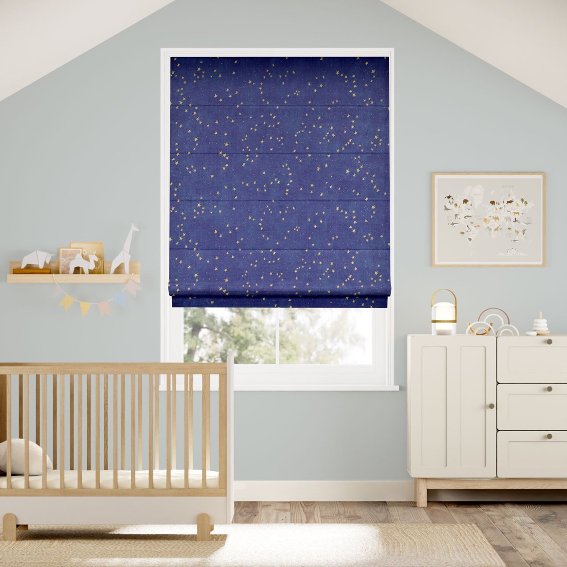 Star Gazing Night Sky Roman Blind