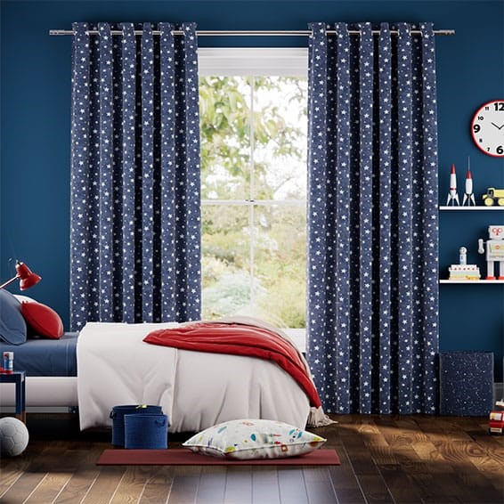 Starry Skies Blue Curtains