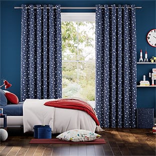 Starry Skies Blue Curtains thumbnail image