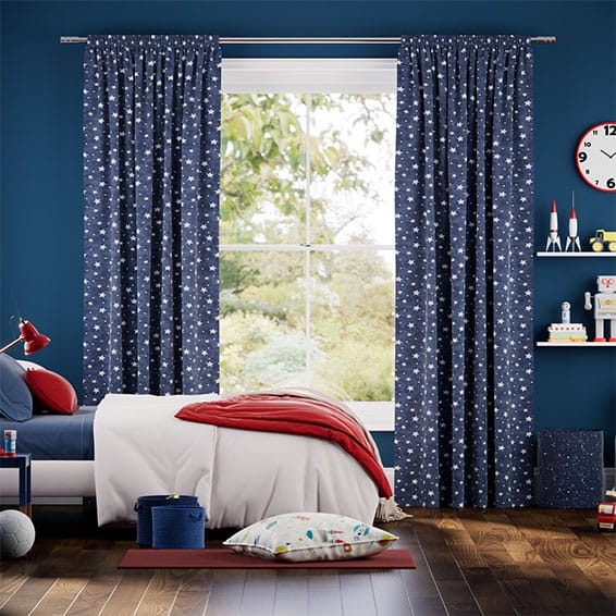 Starry Skies Blue Curtains