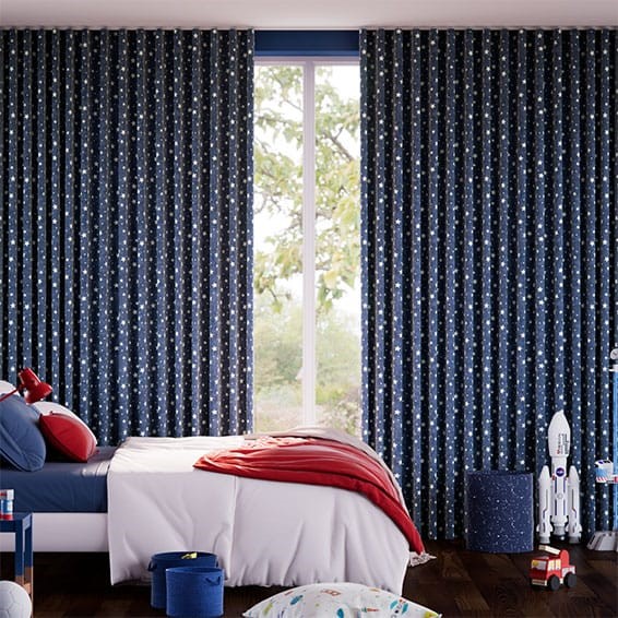 Starry Skies Blue Curtains