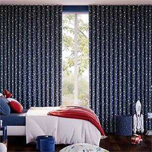 Starry Skies Blue Curtains thumbnail image